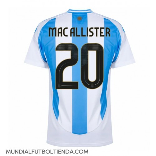 Camiseta Argentina Alexis Mac Allister #20 Primera Equipación Replica Copa America 2024 mangas cortas